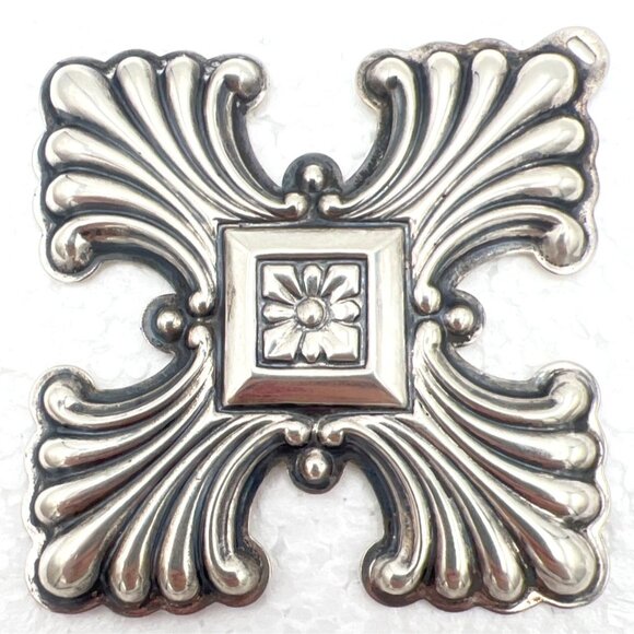 Sterling Silver Christmas Cross Ornament '73 Reed & Barton Pendant 17.6g Maltese - Picture 2 of 8